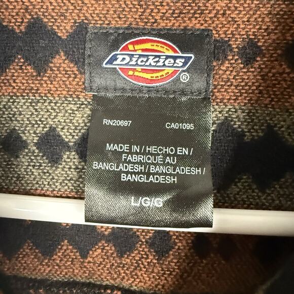 Dickies Multicolor Striped Button-Up Shirt Jacket Long Sleeve Casual Workwear M - Picture 8 of 8